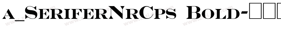 a_SeriferNrCps Bold字体转换